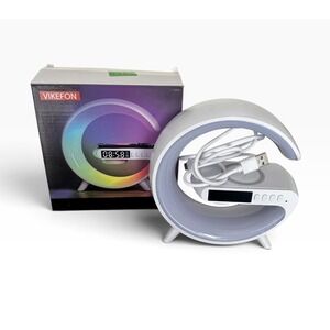 Vikefon G6 Smart Atmosphere Lamp Wireless Charger Bluetooth Speaker Alarm Clock